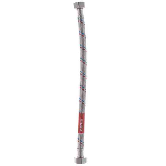 Гнучкий шланг для підключення води гайка 1/2'' - гайка 1/2'' (30 см) Zerix (ZX1549) Київ