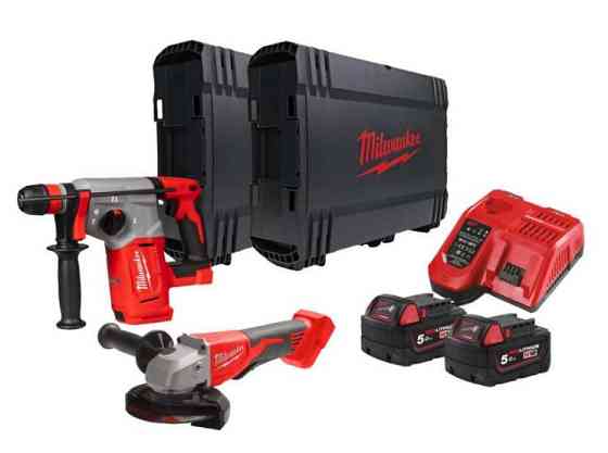 Набор из двух аккумуляторных инструментов M18 BLPP2G-502X MILWAUKEE (аккумуляторный перфоратор SDS-Plus 26 мм с патроном FIXTEC M18 Одесса