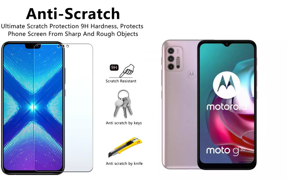 Защитное стекло NeoGlass для Motorola Moto G30 XT2129 – ультрапрозрачное и устойчивое Киев - изображение 1
