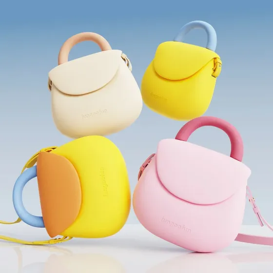 Сумочка силиконовая клатч женский на ремешке с ручками водонепроницаемая сумка Fungoofun повседневная, желтая Каменец-Подольский