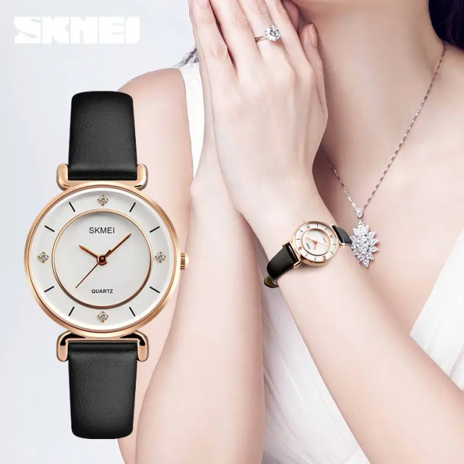 Жіночий класичний годинник Skmei 1330 (Золотистий) Вінниця - фото 4