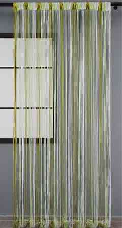 Штори-нитки "Кісея" з люрексом Оливковий з салатово-білим 300х300см 1 шт (61-030) Київ