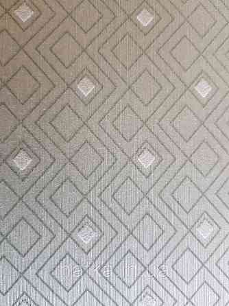 Текстильні шпалери на флізеліновій основі Cador Rasch Textil 086590 салатові ромби геометрія абстракція Київ