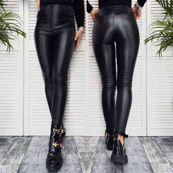 Штани жіночі теплі шкіряні на флісі "Kors" оптом | Батал 50 Київ