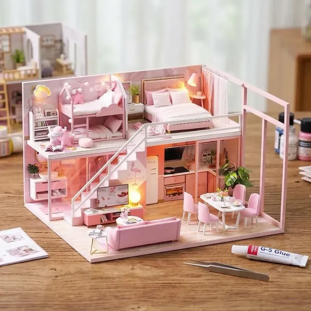 3D Румбокс Cute Room L-027 Pink House + Пылезащитный купол Киев - изображение 6