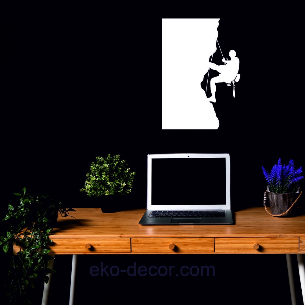 Декоративное настенное Панно «Скалолаз», Декор на стену 50*35 см, Белый Киев - изображение 4