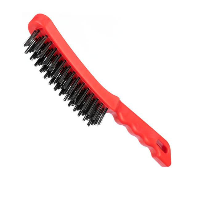 Щітка ручна, 4-рядна, пластиковий корпус, cталевий дріт INTERTOOL BT-0007 Київ - фото 2