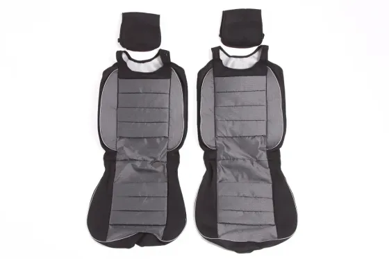 Чехли на сидіннях майки Avto-fortuna Пілот з паралоном передні сірі Вінниця