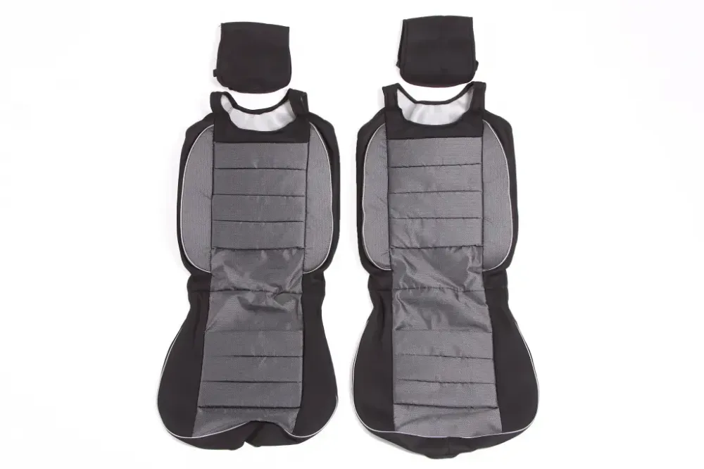 Чехли на сидіннях майки Avto-fortuna Пілот з паралоном передні сірі Вінниця - фото 1