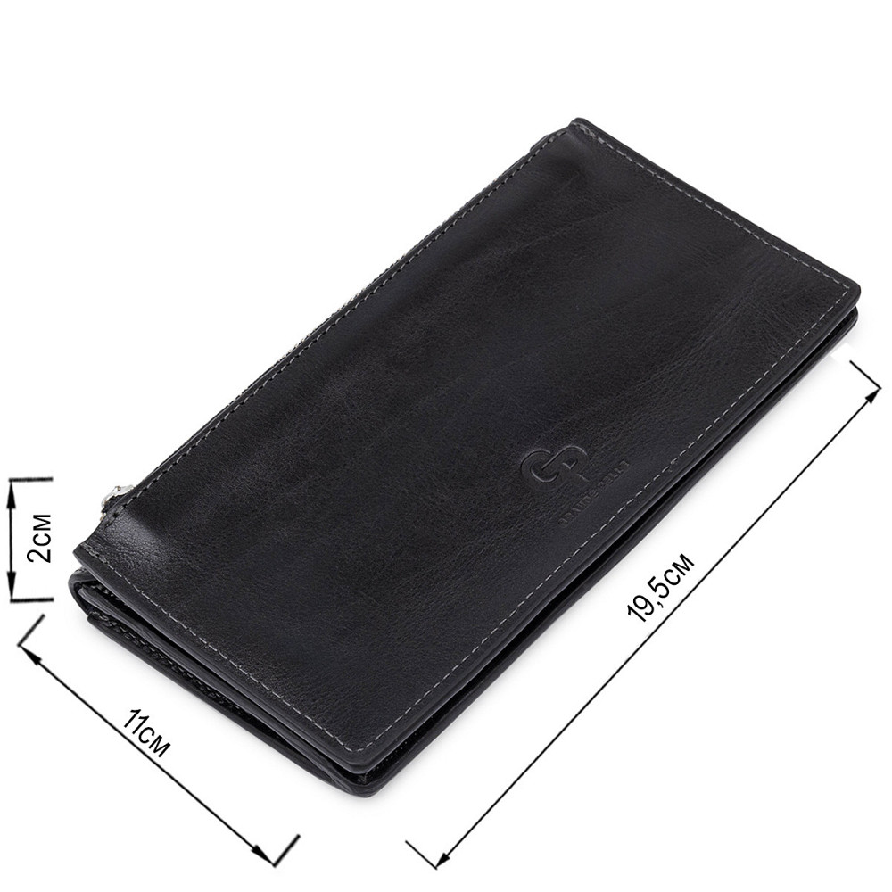 Практичне стильне портмоне унісекс GRANDE PELLE 11558 Чорний Київ - фото 3