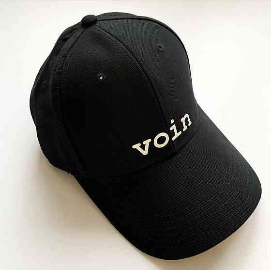 Чорна бавовняна Кепка/Бейсболка з написом VOIN Чернівці