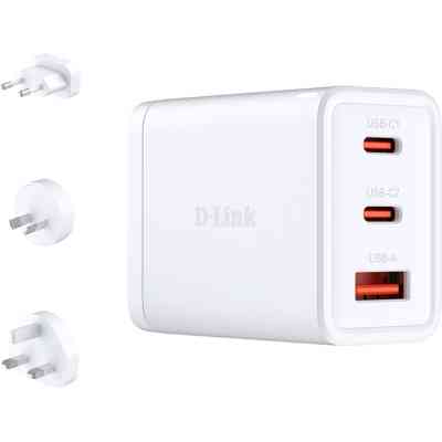 Зарядное устройство D-Link 2xUSB-C + 1xUSB-A 65W GaN white (DCP-651) Винница