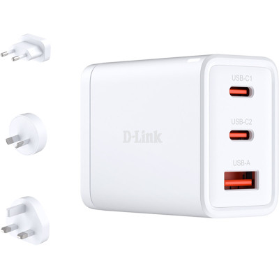 Зарядний пристрій D-Link 2xUSB-C + 1xUSB-A 65W GaN white (DCP-651) Вінниця - фото 1