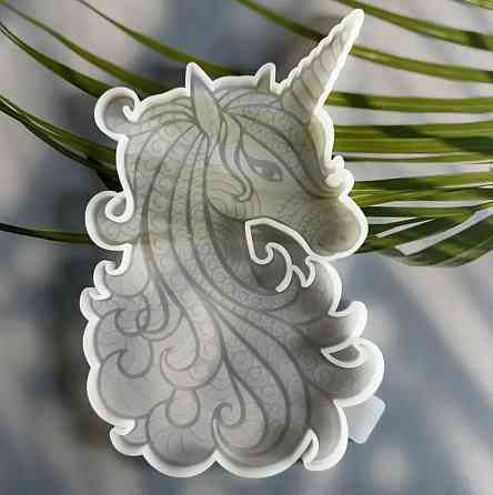 Молд силіконовий Єдинорог 210 на 130 мм сірий Київ