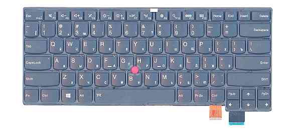 Клавиатура для ноутбука Lenovo Thinkpad T460S с подсветкой (Light), с указателем (Point Stick), короткий шлейф (Short Trail), Black, (No Frame), RU Вінниця