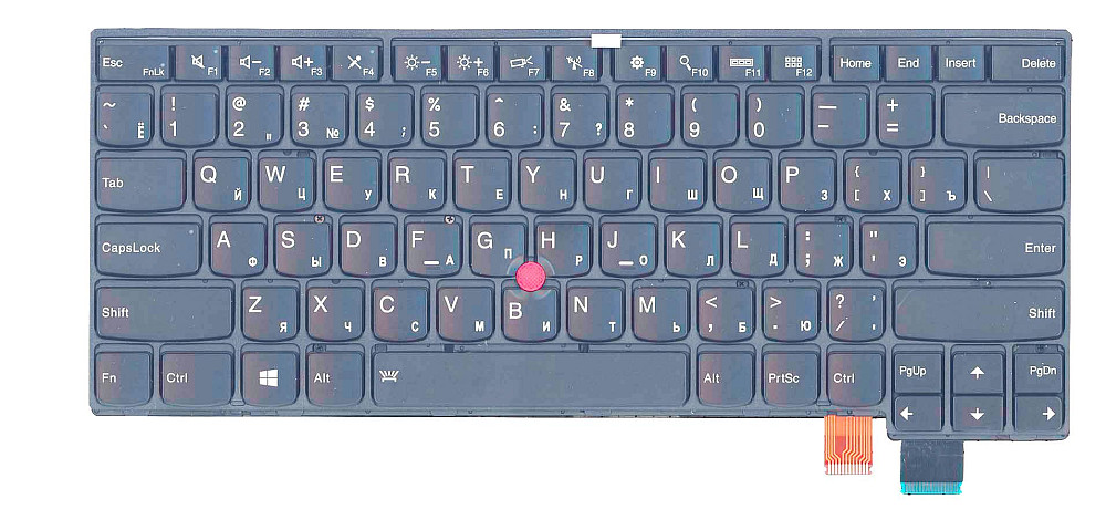 Клавиатура для ноутбука Lenovo Thinkpad T460S с подсветкой (Light), с указателем (Point Stick), короткий шлейф (Short Trail), Black, (No Frame), RU Вінниця - фото 2