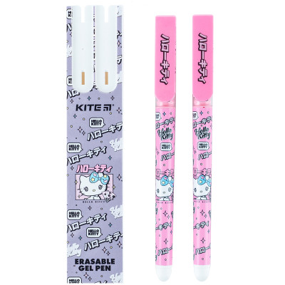 Ручка гелевая Kite пиши-стирай Hello Kitty синяя, 2 шт в пенале (HK24-069-2) Винница - изображение 2