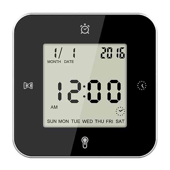 Годинник настільний Technoline WT344 Black/Silver (WT344) Київ