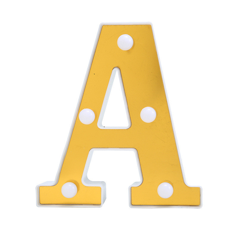 Объемная буква А led маленькая 16 на 14 см золотистый Киев - изображение 3