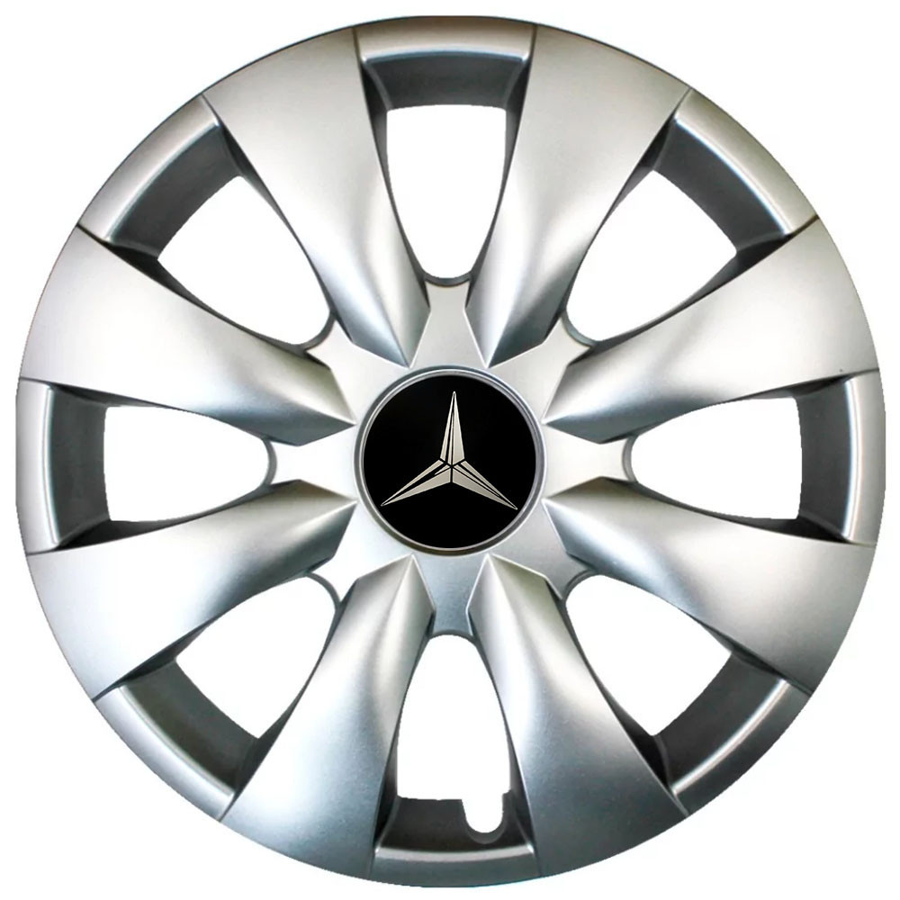 Автомобільні модельні ковпаки R15 Mercedes-Benz 316 4шт, SJS, сріблясті Київ - фото 1