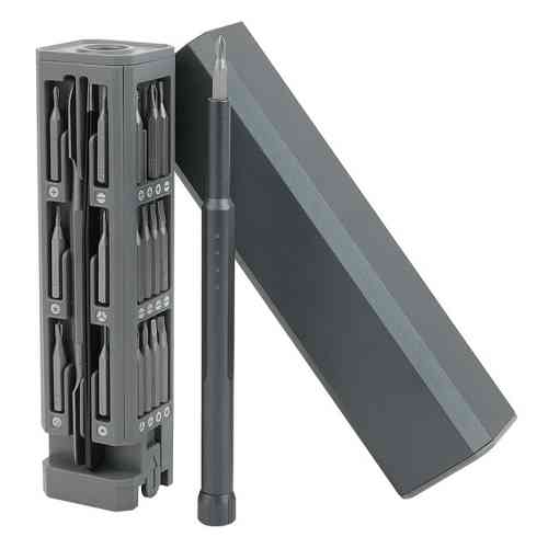 Отвертка прецизионная с 42 битами, лопаткой и пинцетом, в компактном кейсе Винница