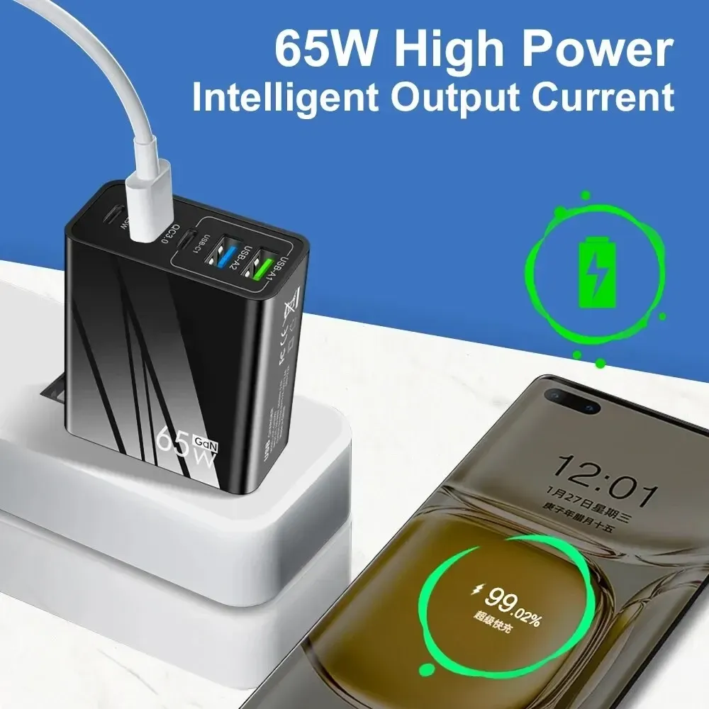 Зарядное устройство PD 65W, 3.0 USB, Type-C PD, блок зарядки для IPhone, IPad Запорожье - изображение 2