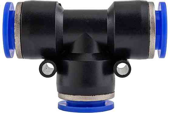 Фітинг цанговий T-подібний для поліуретанових шлангів PU/PR 12мм ROCKFORCE RF-SPE12 Одеса