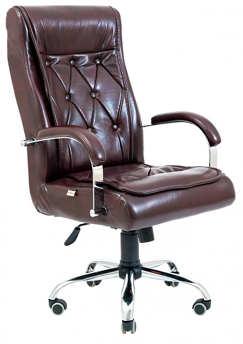 Офісне Крісло Керівника Richman Telavi Madras Bordo Хром М3 MultiBlock Бордовий Київ - фото 1