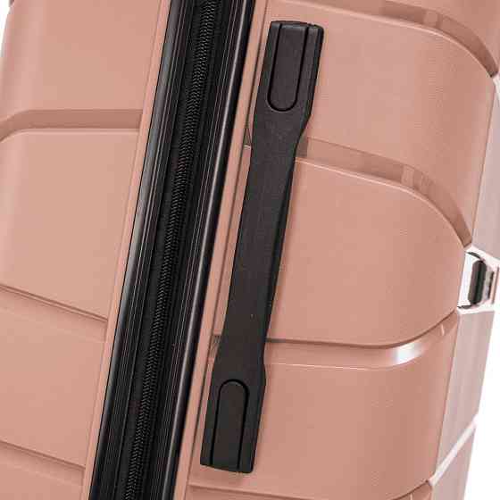 Валіза поліпропіленова WINGS PP06 велика 78 см золотисто-рожева Київ