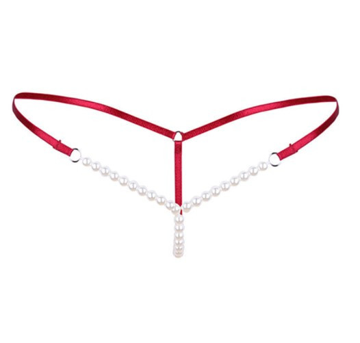 Стринги с жемчугом универсальный красный Киев - изображение 4