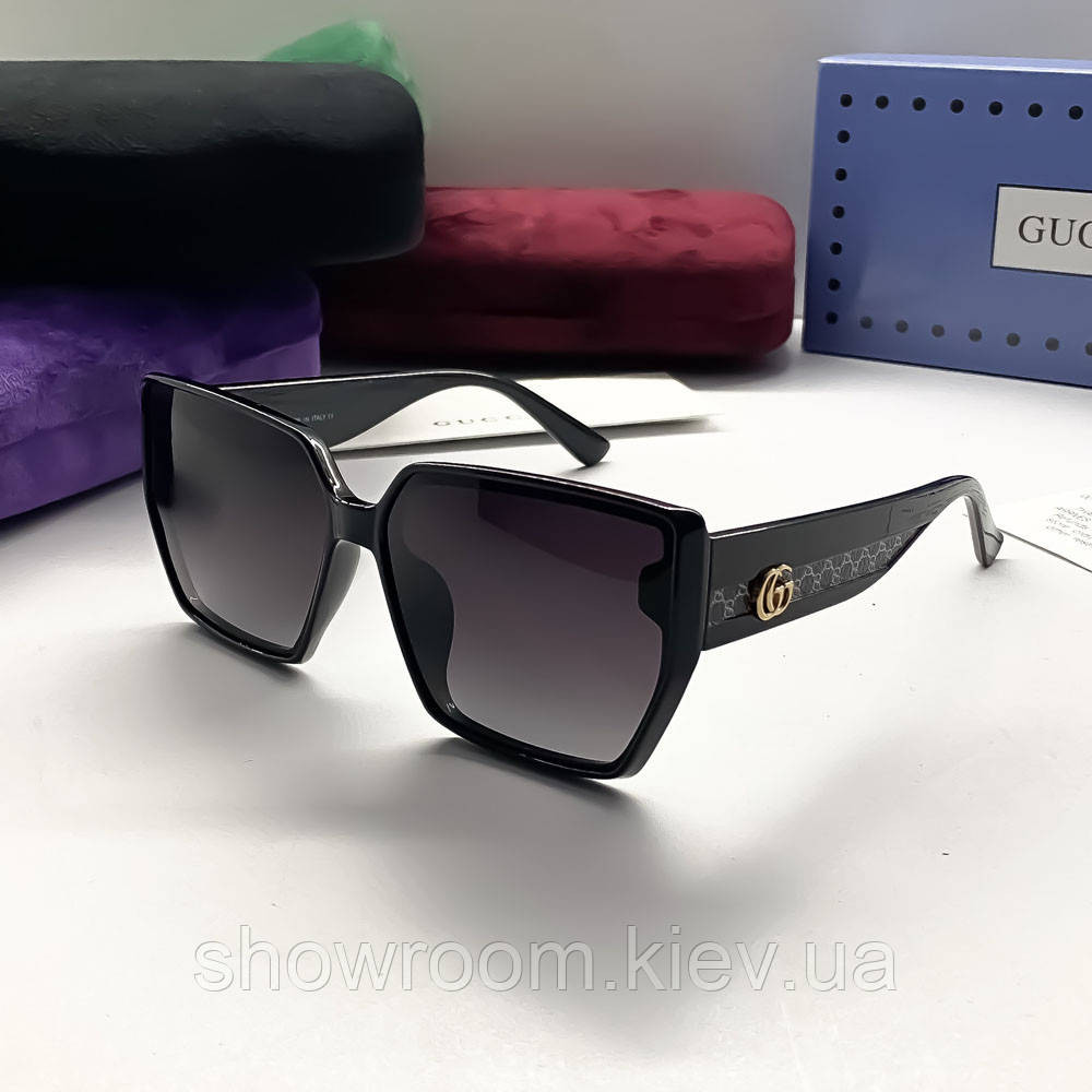 Жіночі сонцезахисні окуляри з поляризацією GG (4589) black Київ - фото 3