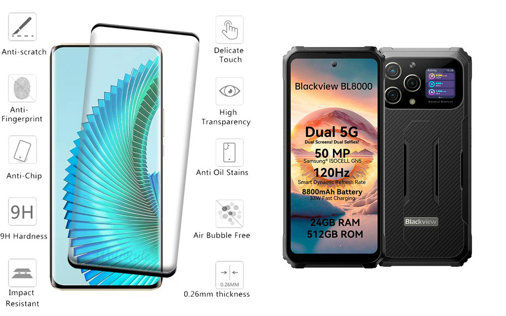 Захисне скло HyperGlass Pro для Blackview BL8000 – максимальна чутливість та захист Київ - фото 2