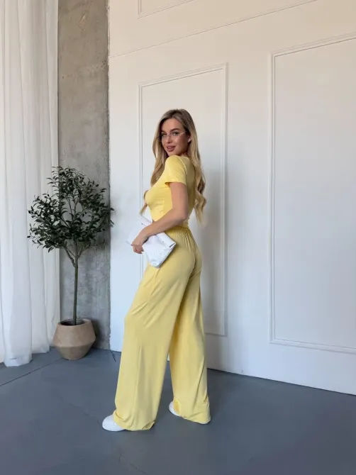 Жіночий літній костюм топ з перекрутом і брюки палаццо віскоза Одеса - фото 2