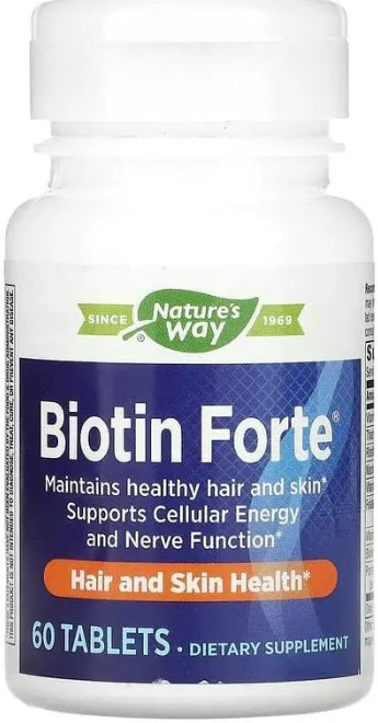Биотин Nature's Way Biotin Forte 60 таб Київ - фото 1