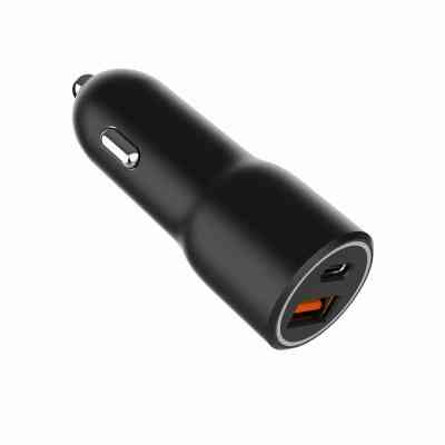 Зарядний пристрій Gembird 1xUSB-A (18W QC3.0) + 1xUSB-C (PD 20W) black (TA-UC-AC2PDQC38-CAR-01) Вінниця