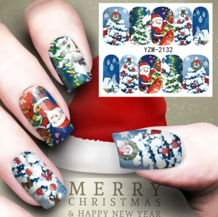 Стикеры для ногтей новогодние -размер стикера 6*5см, инструкция по применению есть в описании товара Киев - изображение 1