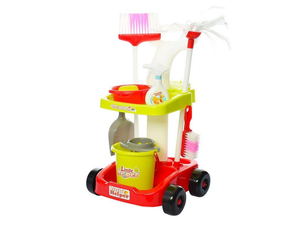 Набір для прибирання Limo Toy із візком відро совок швабра Червоний (667-33-35) Чернігів - фото 1