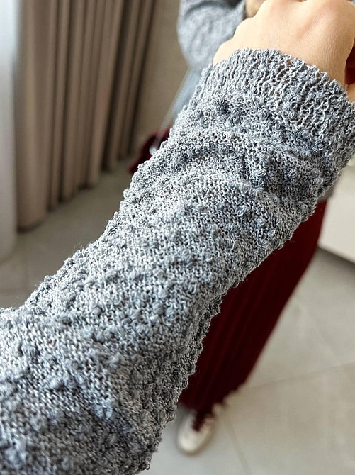 Женский уютный свитер свободного кроя хлопок 40%, полиэстер 60% Серый Одесса - изображение 3