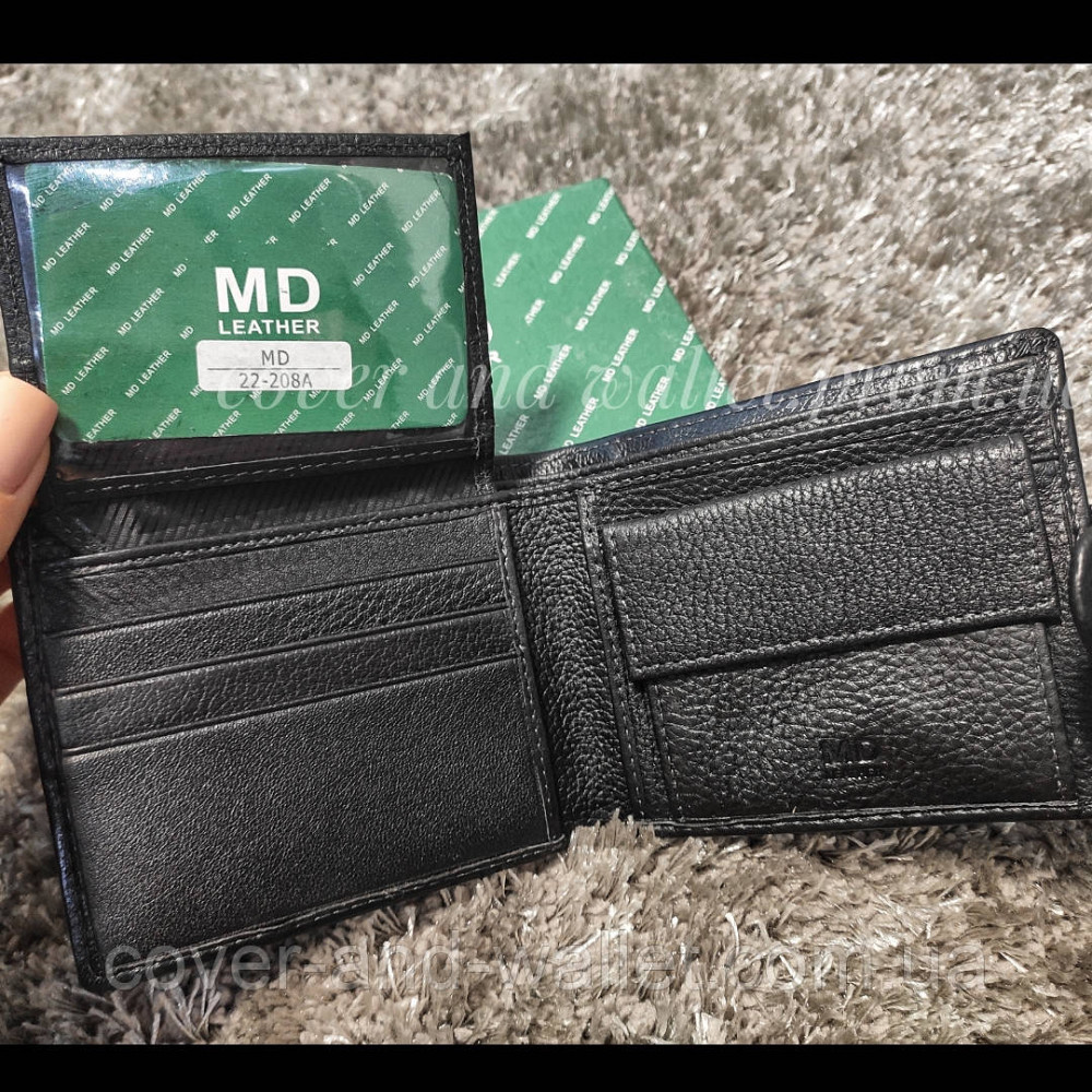 Мужское кожаное портмоне с монетницей на застежке MD 22-208A Киев - изображение 2