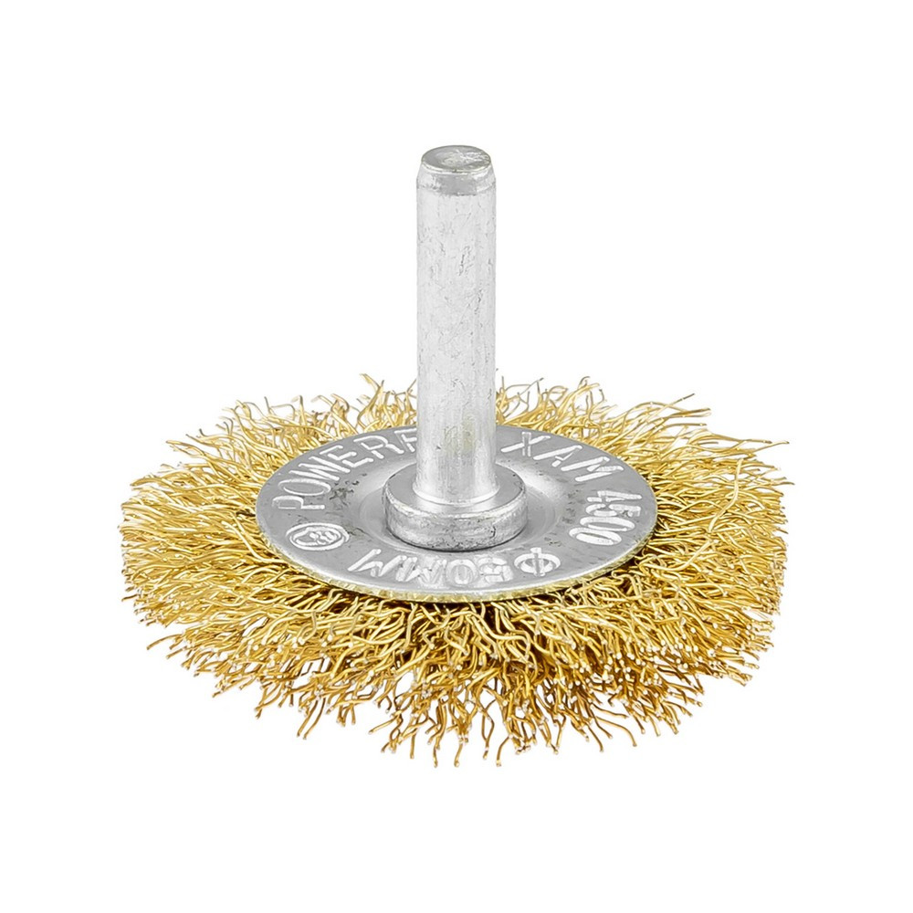 MASTERTOOL Щітка дискова MASTERTOOL з латунованого рифленого дроту Ø 50 мм зі стрижнем ¼" 19-97 Киев - изображение 5