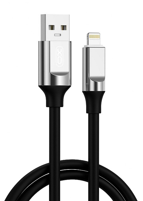 Кабель XO NB251 Liquid Silicone Rubber USB-A to Lightning - 6A - 1m Black (7102286) Київ - фото 1