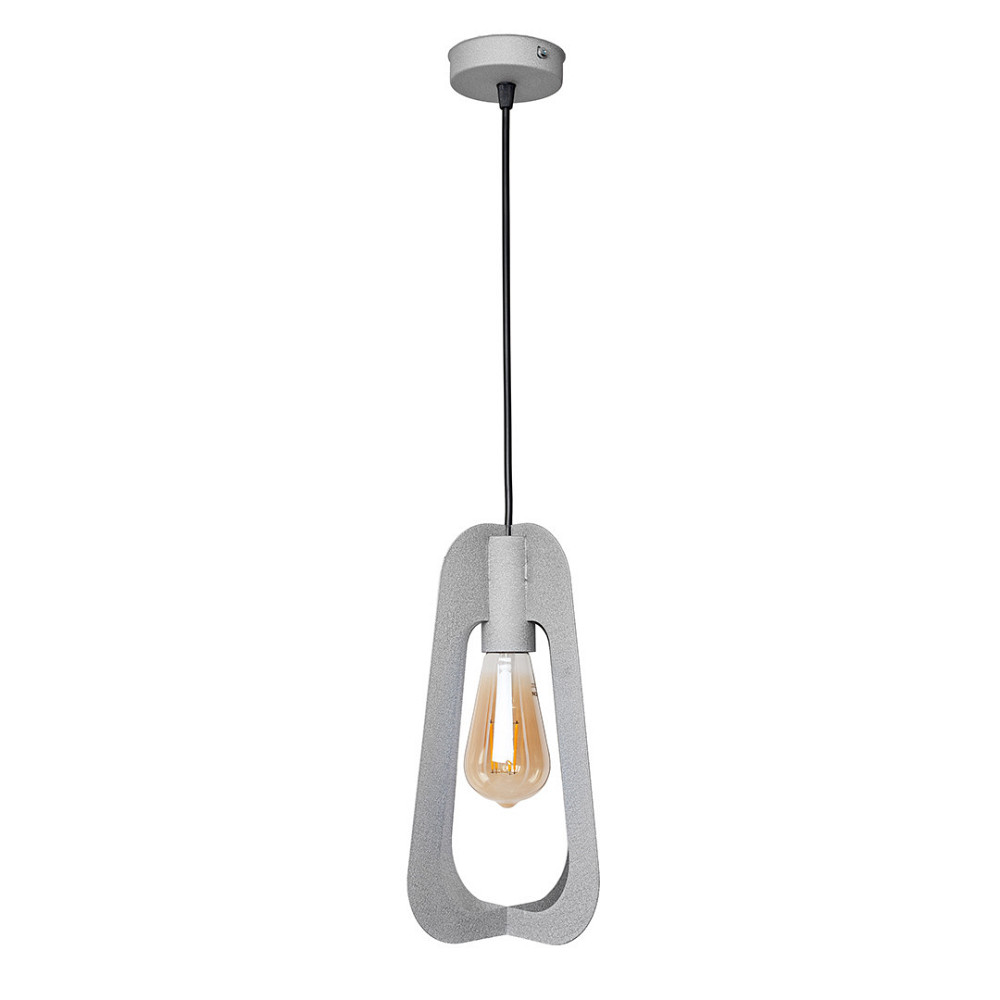 Світильник підвісний MSK Electric Catania в стилі лофт під лампу Е27 MR 3019 GR сірий муар Київ - фото 2