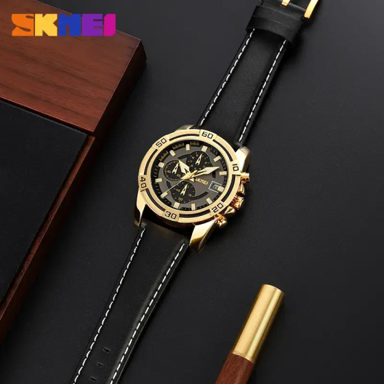 Мужские часы Skmei 9156 Avalon Золотистый Винница