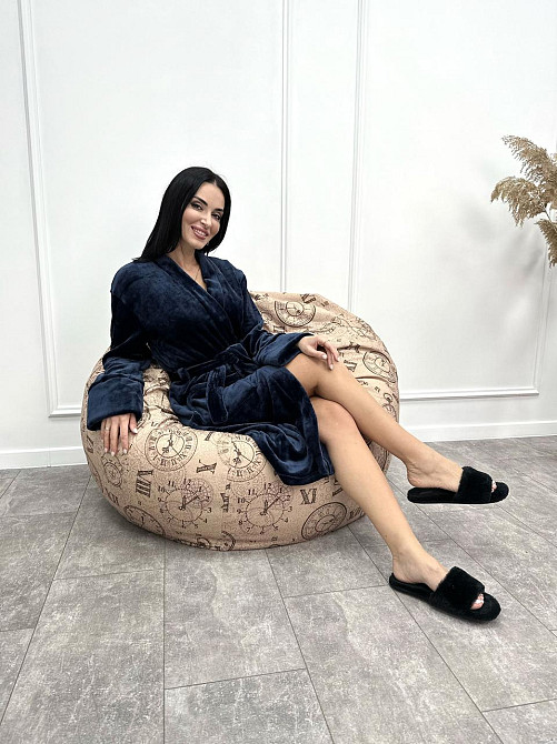 Женский халат Raichel 42-44, Темно-синий Киев - изображение 3