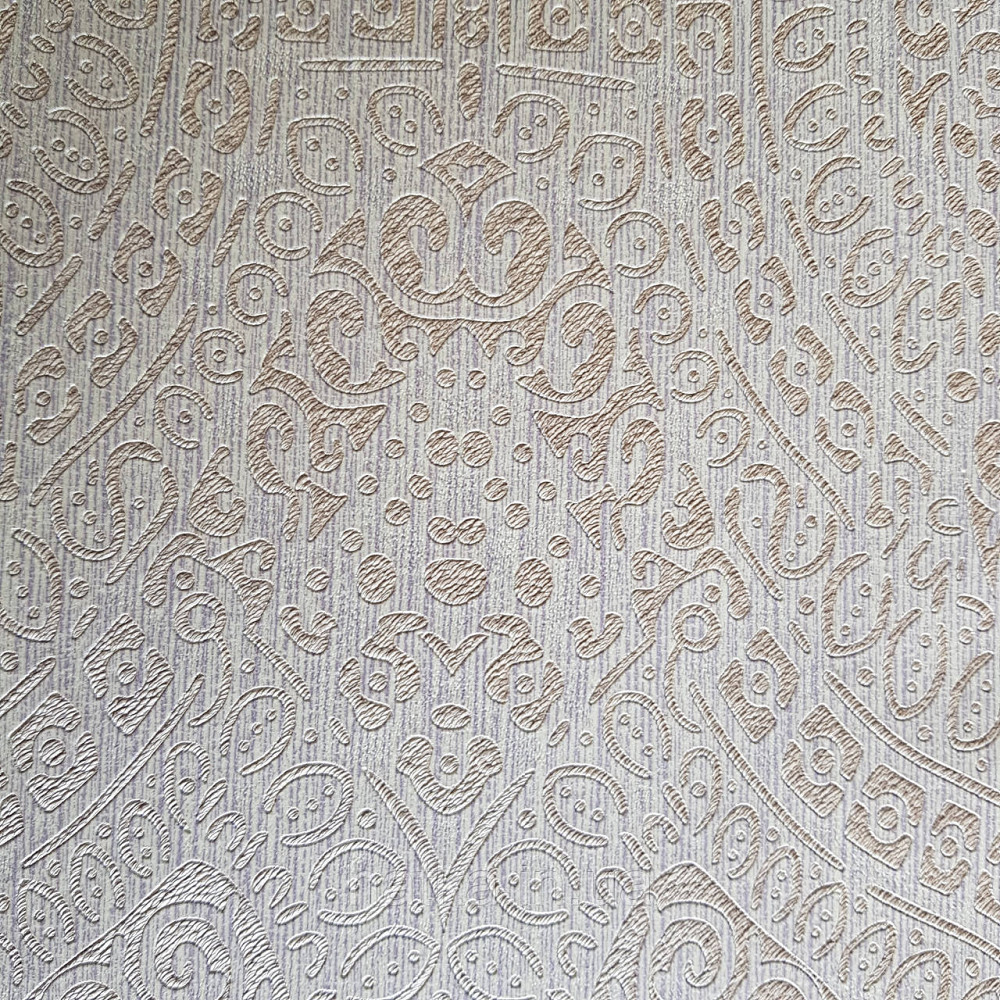 Шпалери метрові вінілові на флізелін Yuanlong Samsara східний стиль вензелі завитки пісочний бежеві 3д Київ - фото 3