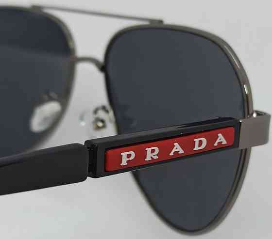 Брендові чоловічі стильні окуляри краплі чорні в сірому металі 2818 Київ