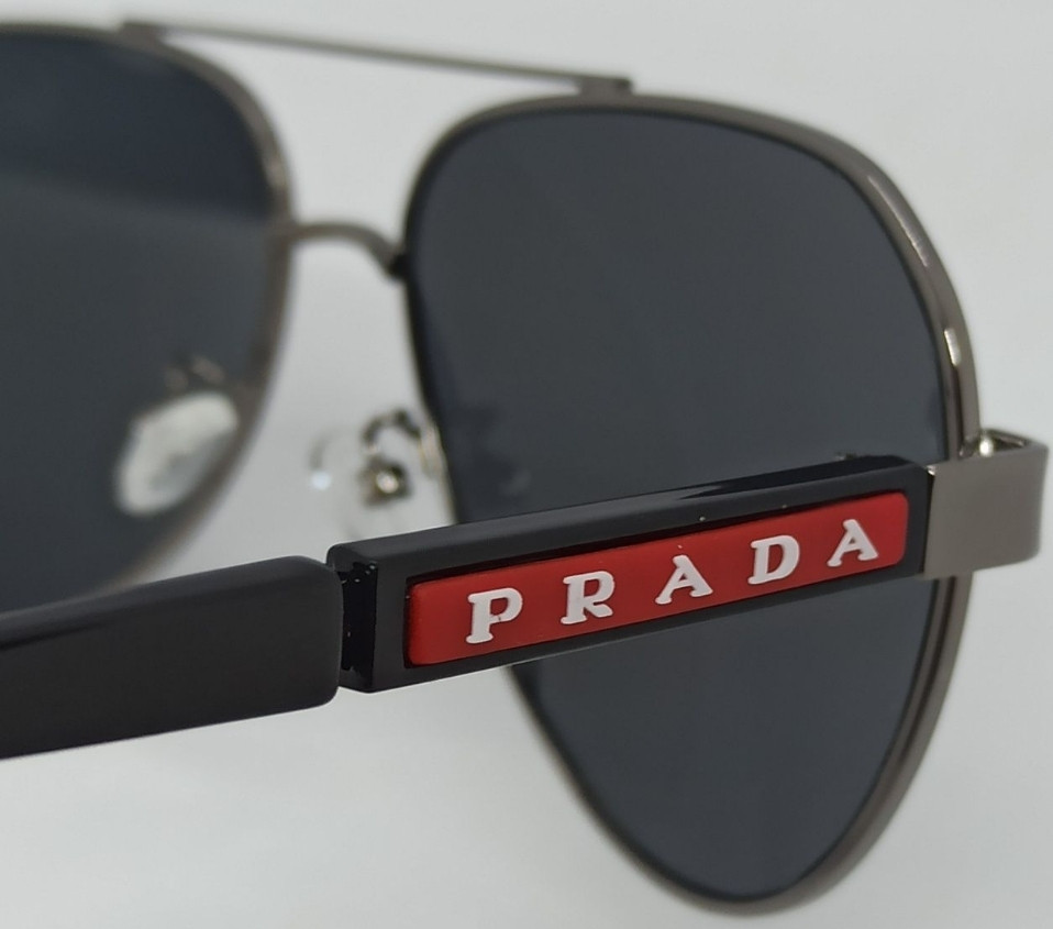 Брендові чоловічі стильні окуляри краплі чорні в сірому металі 2818 Київ - фото 2