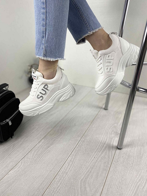 No brend Кросівки жіночі 189-5 білі (весна-літо, сітка+еко-шкіра) (3171) 37р.38р.39р. Коломыя - изображение 9