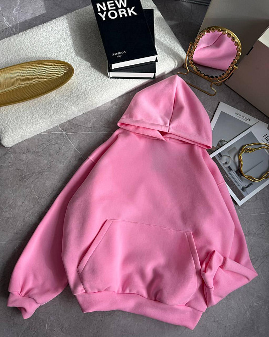 Женская теплая стильная оверсайз худая трехнитка на флисе Одесса - изображение 4