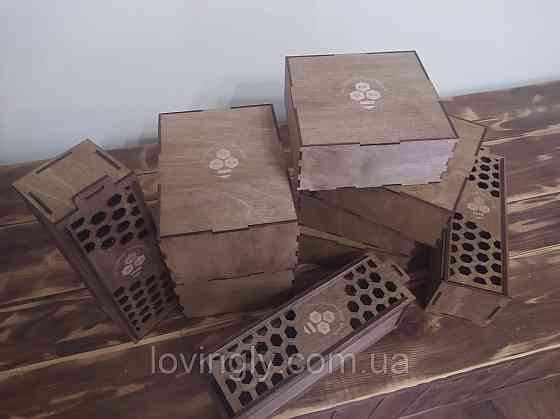 Коробка пенал для меду 26/7/7 см  Упаковка з фанери для продуктів бджільництва. Ірпінь